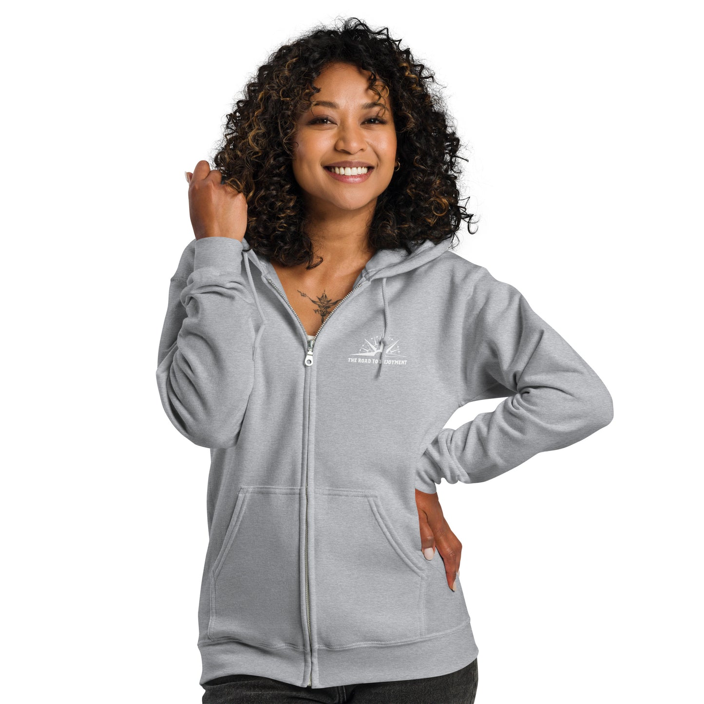 Evolution On The Road To Enjoyment - A Unisex zip hoodie