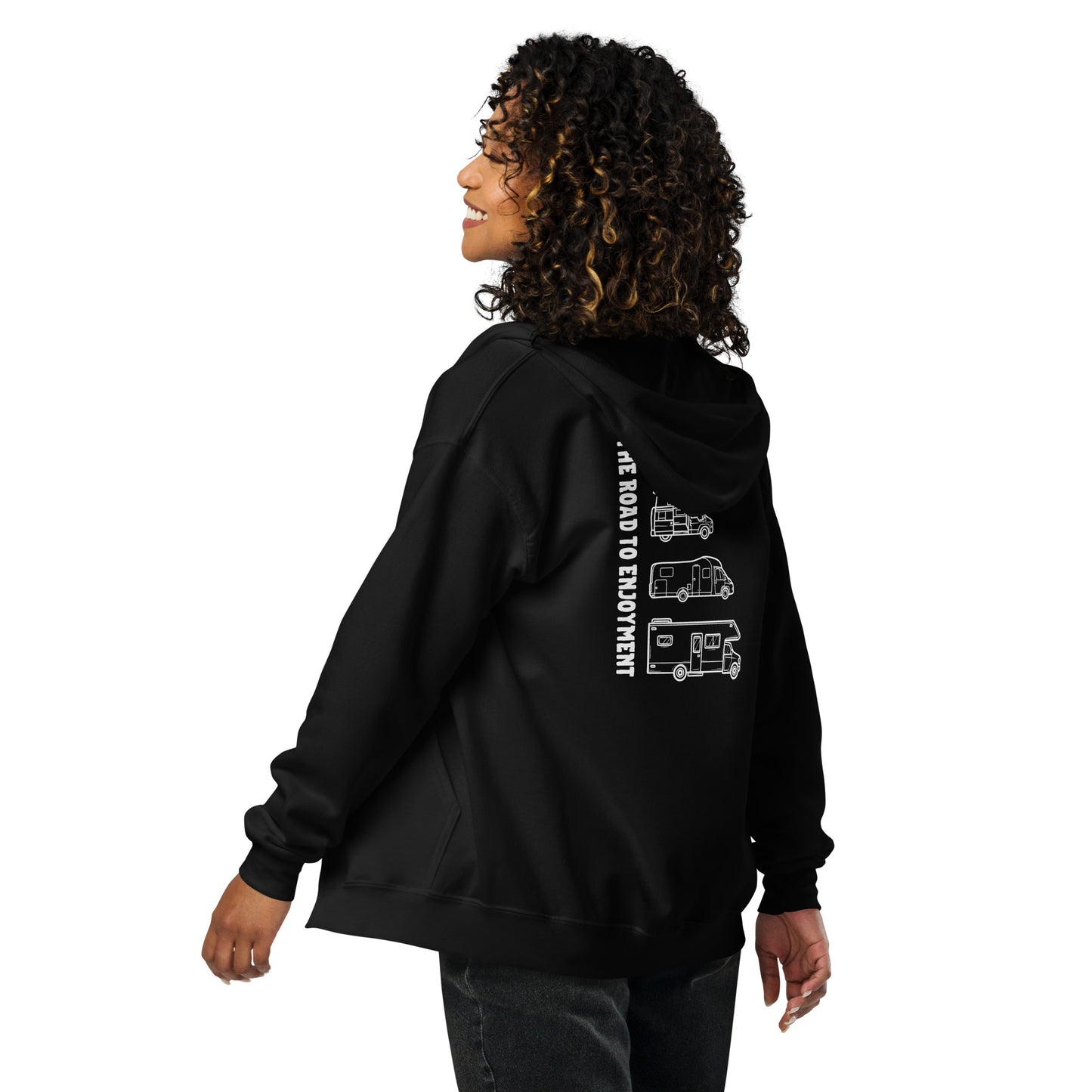 The Road To Enjoyment Unisex zip hoodie