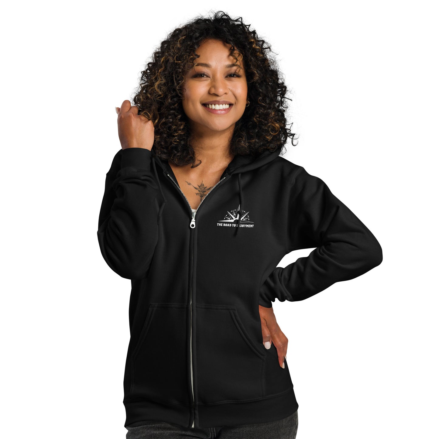 The Road To Enjoyment Unisex zip hoodie