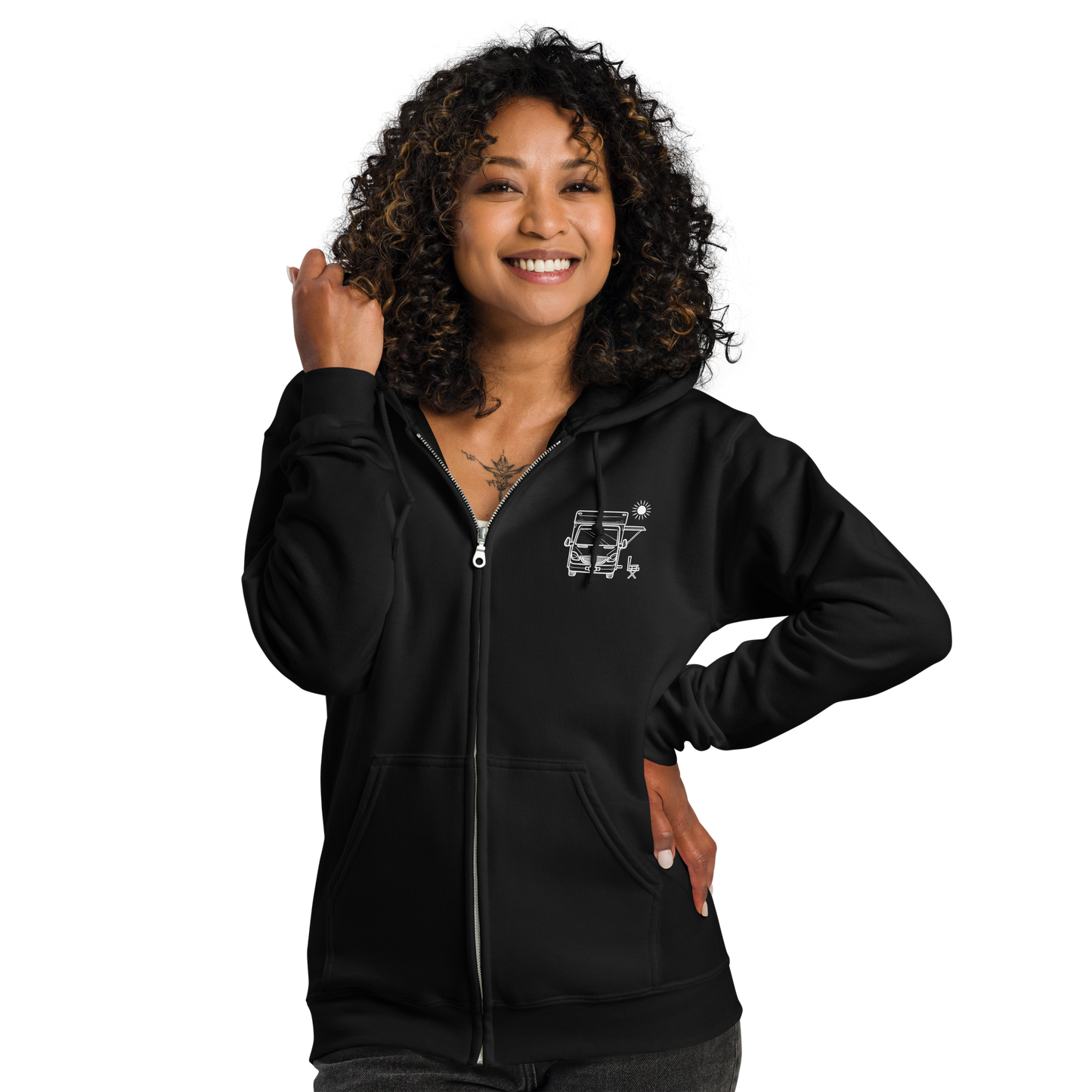 The Road to Enjoyment Motorhome Unisex heavy blend zip hoodie