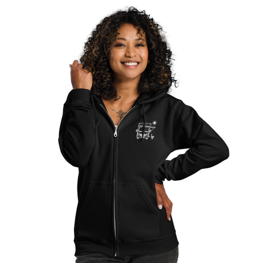 The Road to Enjoyment Motorhome Unisex heavy blend zip hoodie