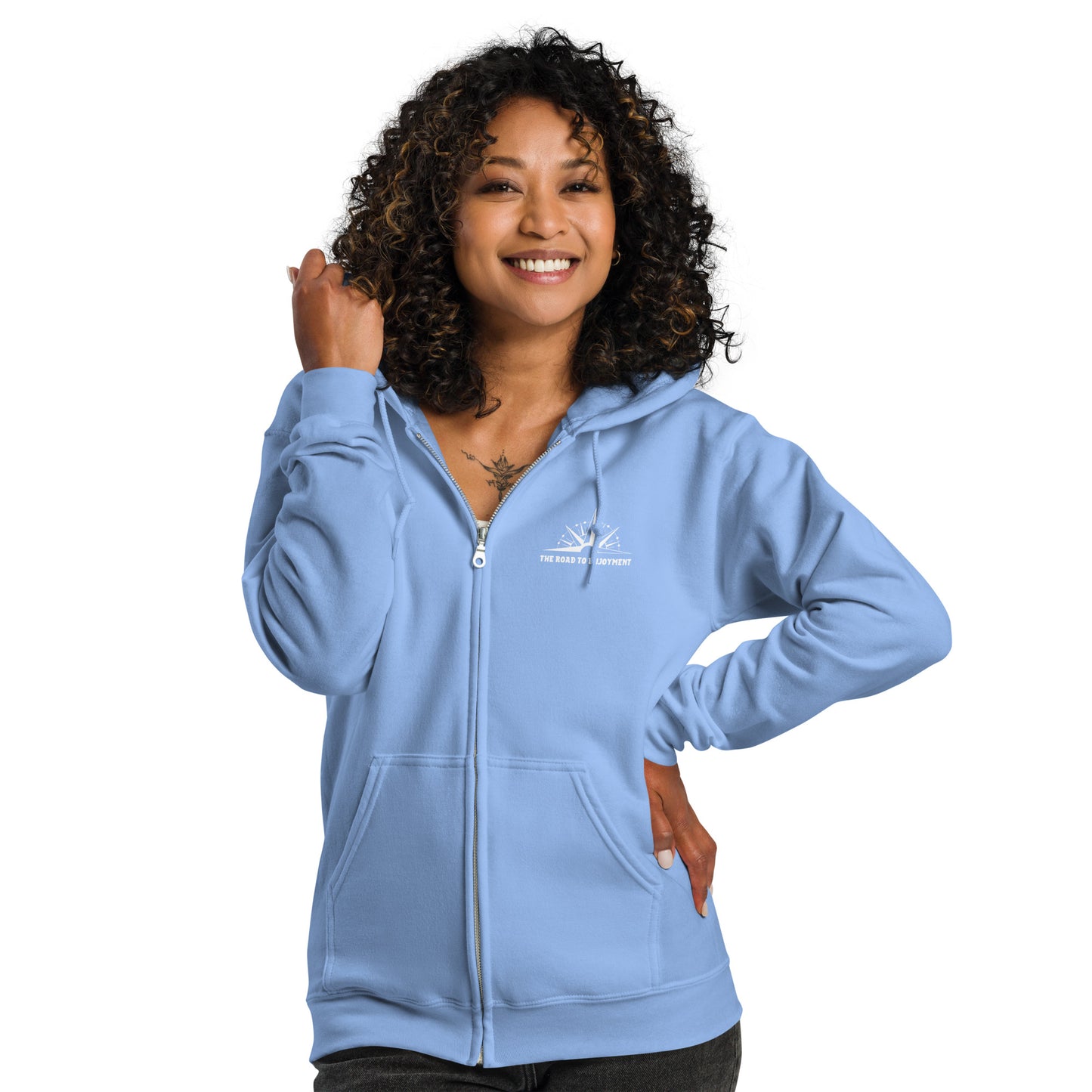 The Road To Enjoyment Unisex zip hoodie