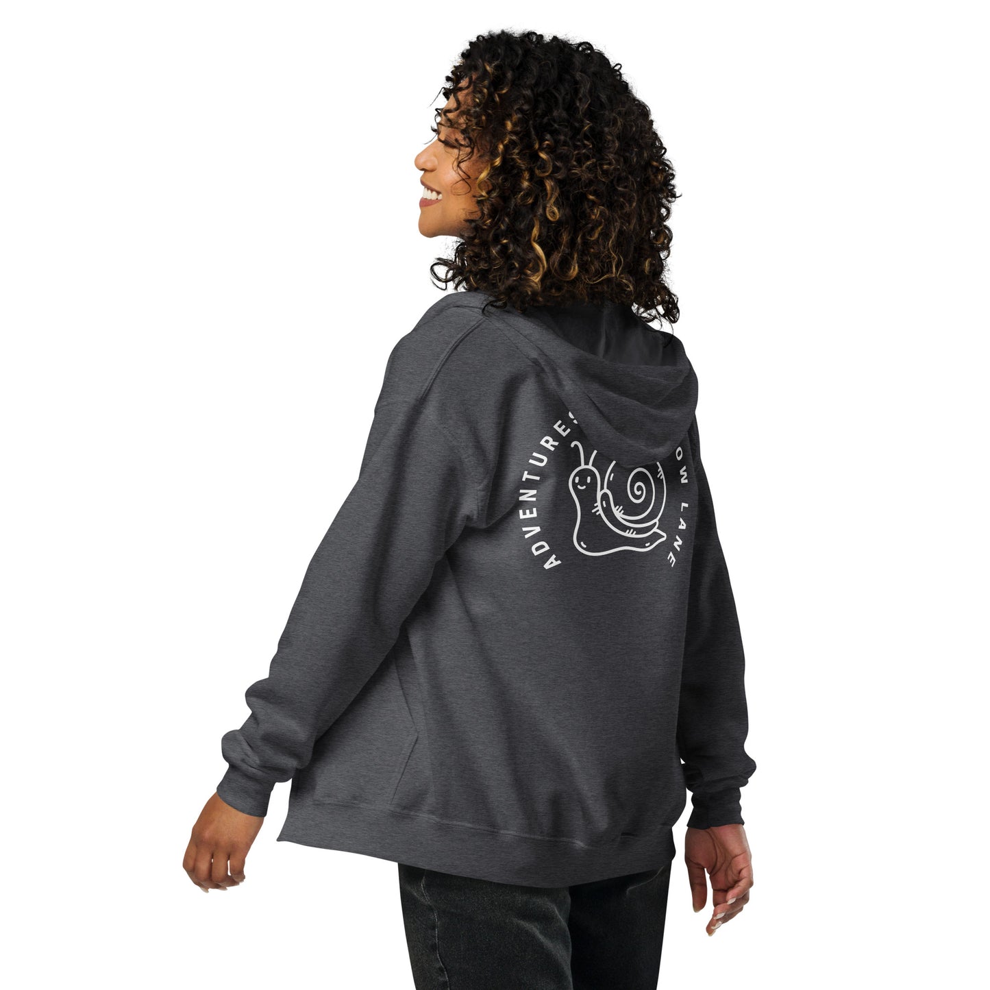 Adventures in the Slow LaneUnisex heavy blend Zip hoodie