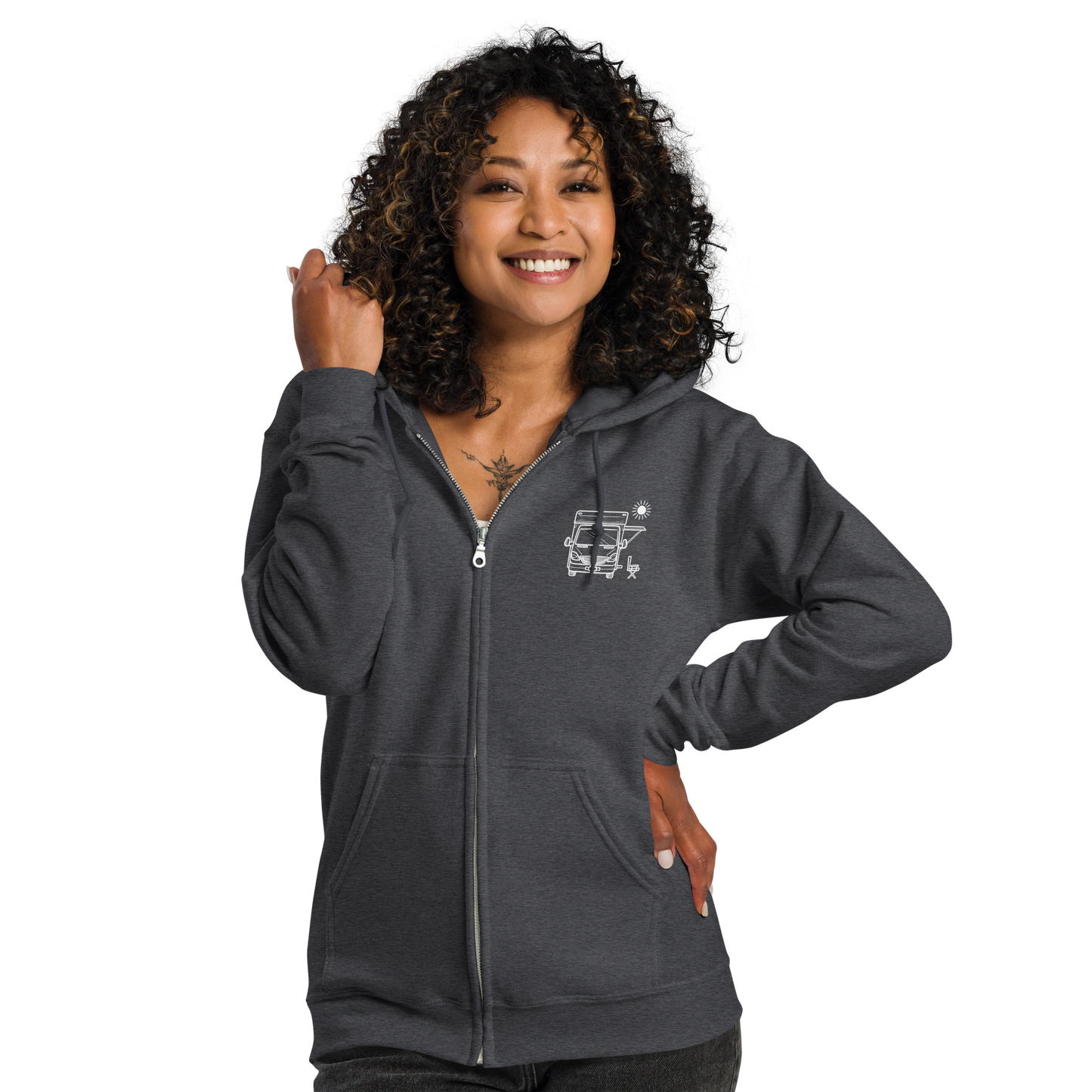 The Road to Enjoyment Motorhome Unisex heavy blend zip hoodie