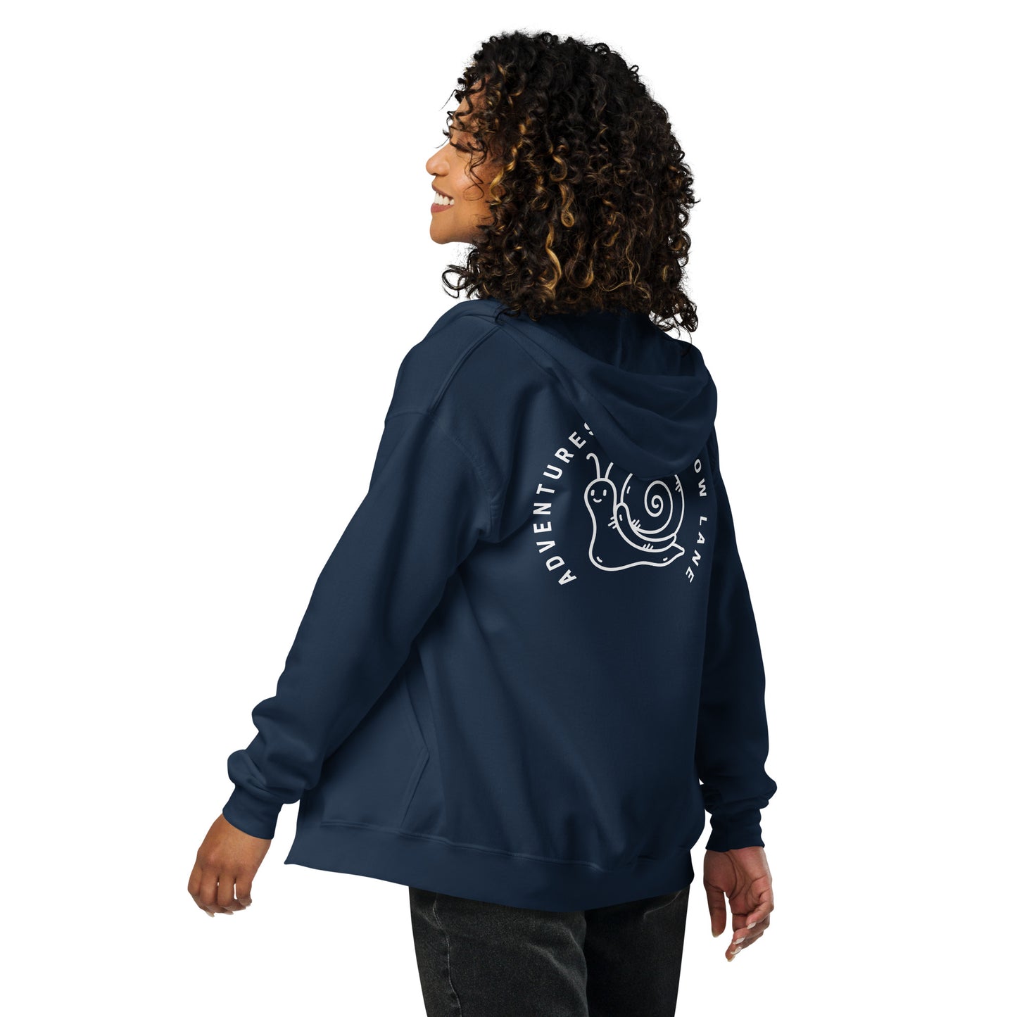 Adventures in the Slow LaneUnisex heavy blend Zip hoodie