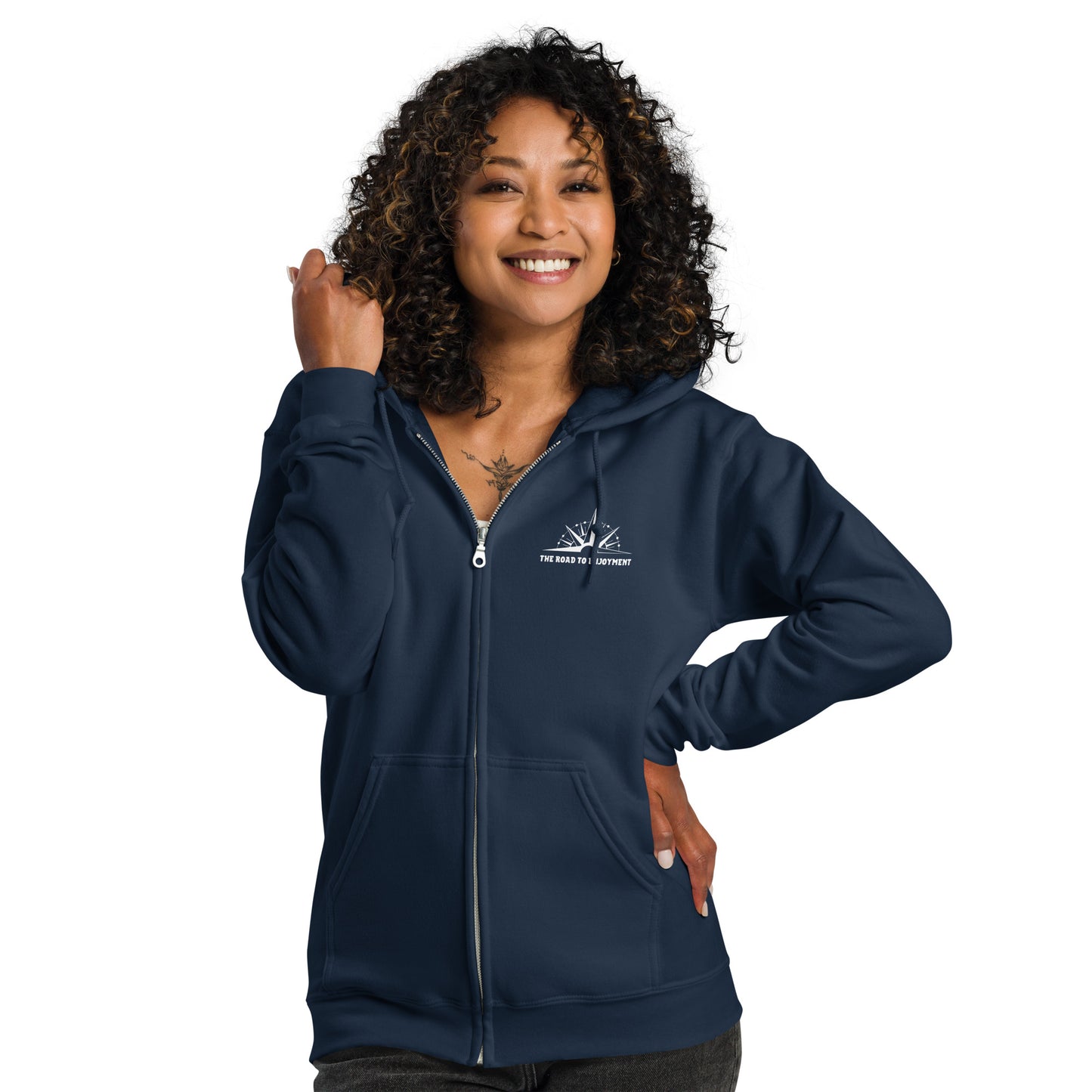 The Road To Enjoyment Unisex zip hoodie