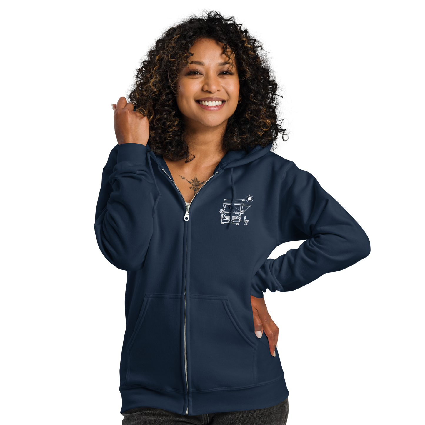 The Road to Enjoyment Motorhome Unisex heavy blend zip hoodie