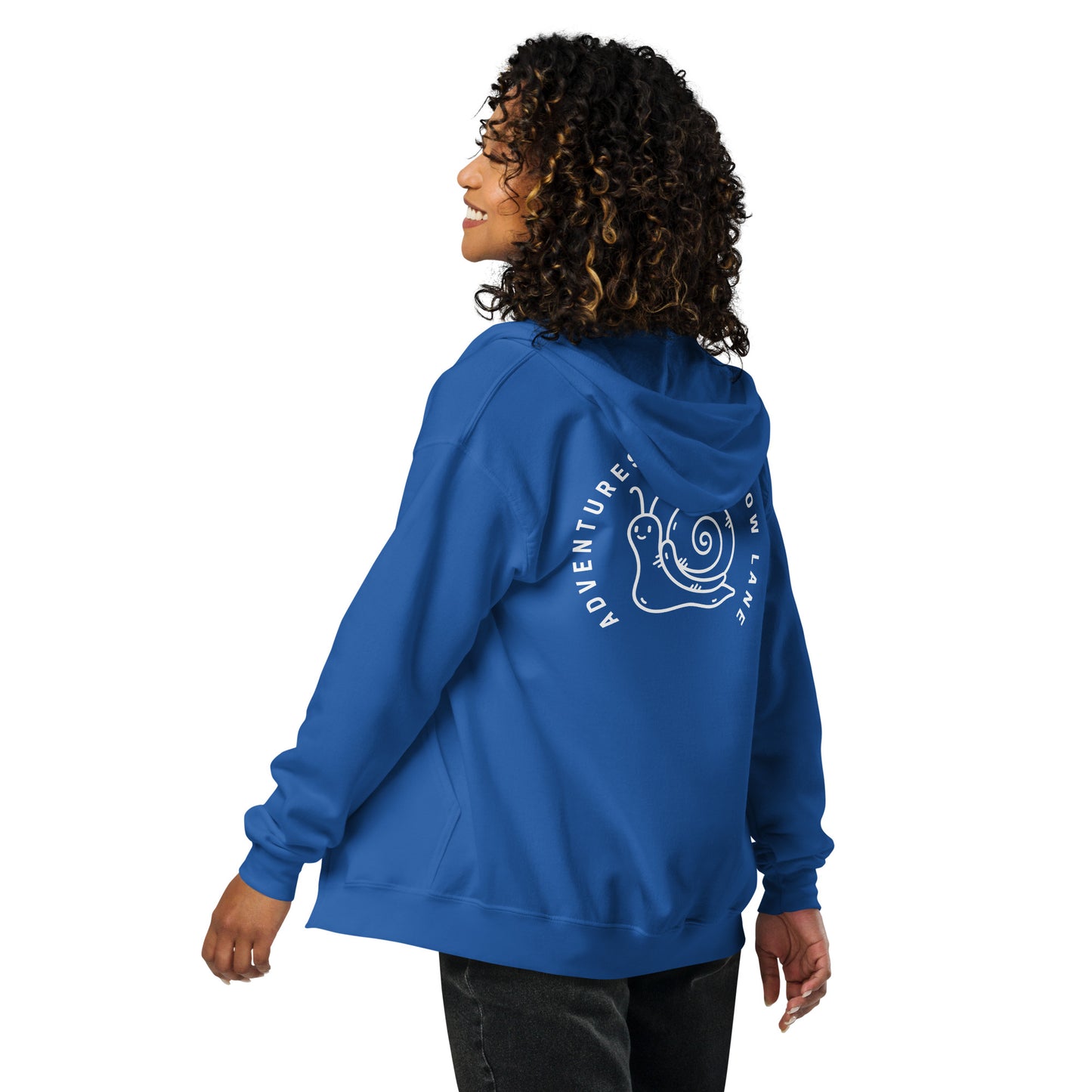 Adventures in the Slow LaneUnisex heavy blend Zip hoodie