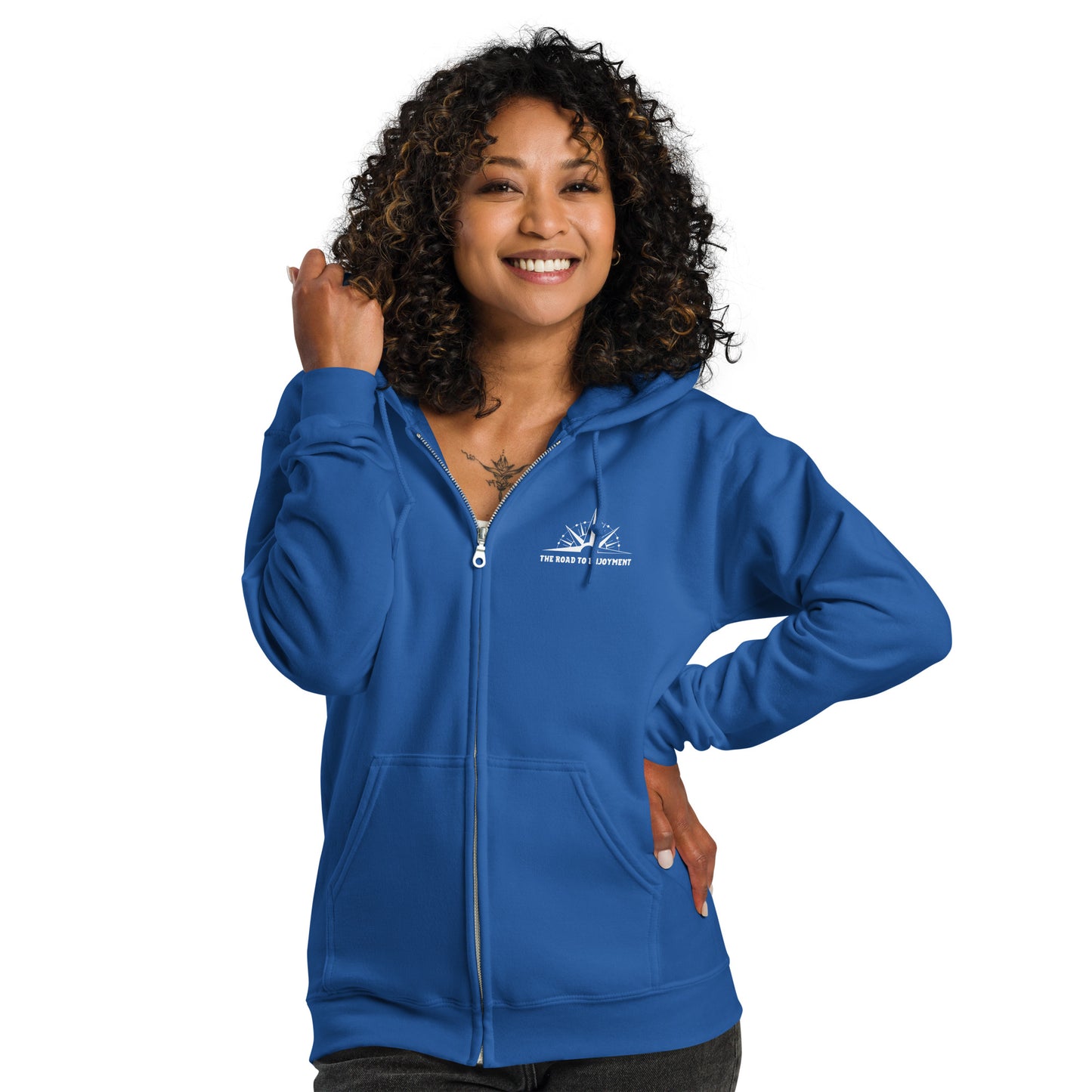 The Road To Enjoyment Unisex zip hoodie